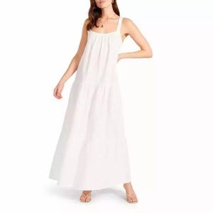 BB Dakota white gauze maxi dress